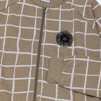 Kelp Organic Cotton Grid Zip Jacket