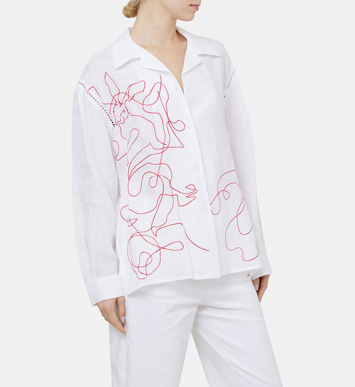 Embroidered Hemp Shirt