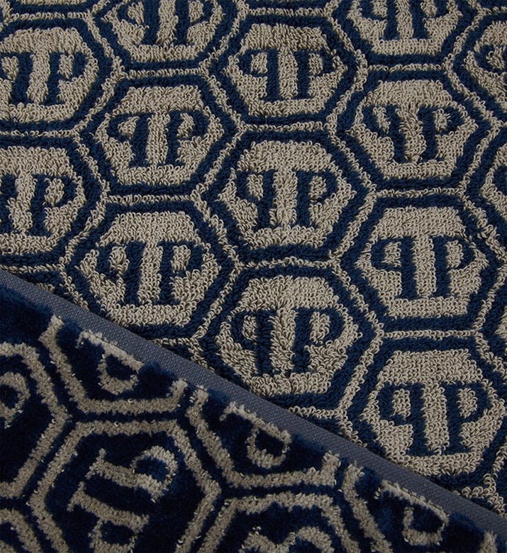 Philip Plein Rectangular Shape Hand Towel Set, Blue, Packshot View