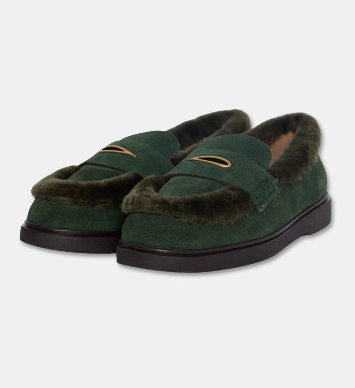 Roberto Festa Danesa Suede Slip-ons, Green, Eu-36, Packshot View