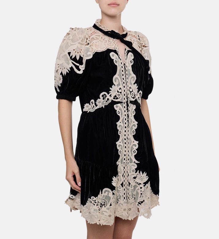 Sea NY Medina Ruffled Collar Dress, Model View