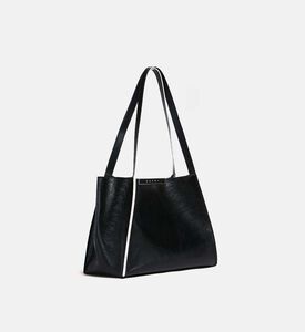 حقيبة كتف جلد بإغلاق مغناطيسي