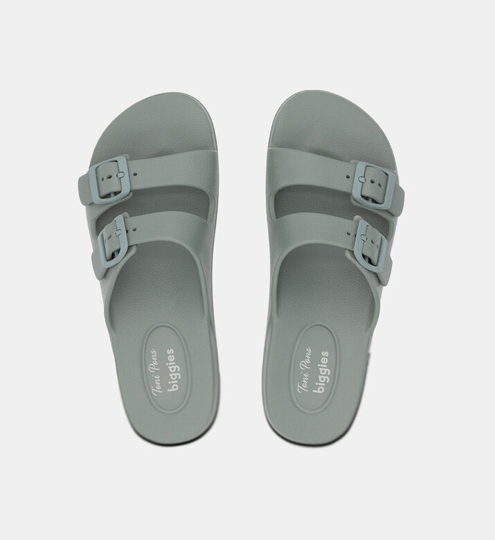 Toni Pons Creta Biggies Waterproof Rubber Flat Sandals, Light-green, Eu-36, Packshot View