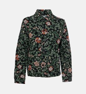 Les Deux Jaiden Floral Jacquard Long-sleeve Overshirt, Packshot View
