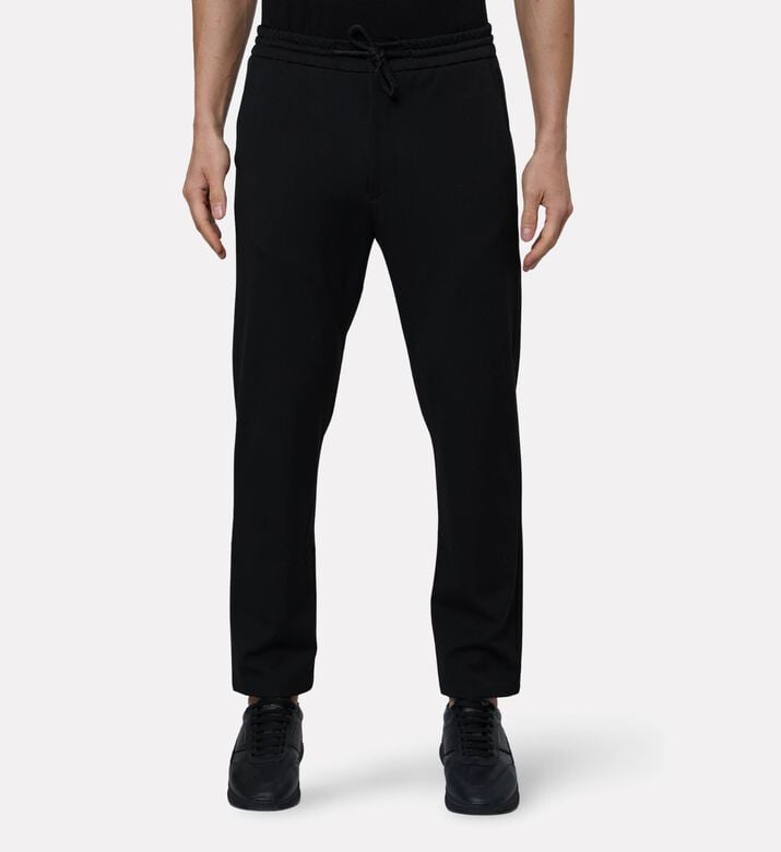 Les Deux Button Closure Slip Pockets Pants, Black, 36-30, Model View