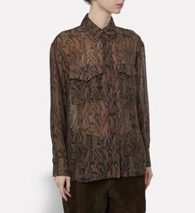 Ba and Sh Paisley Design Sheer Shirt, Model View