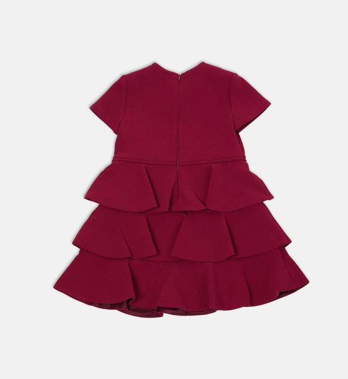 Bow-detail Ruffle Flared Dress