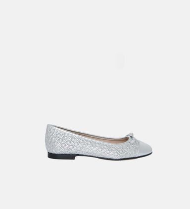 Aidal Patterned Cap Toe Ballet Flats