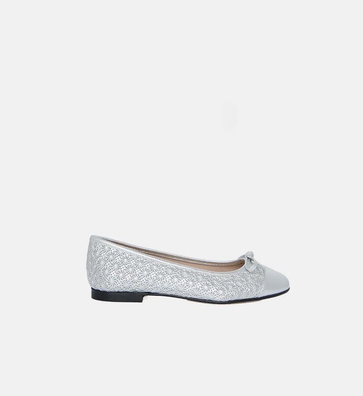 Aidal Patterned Cap Toe Ballet Flats