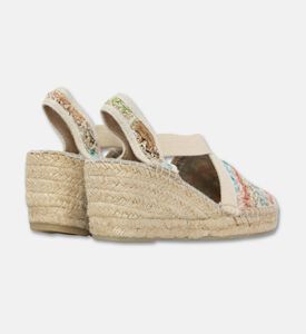 Toni Pons Terra-hk Vegan Textile Raffia Mid-wedge Espadrille, Multicolor, Eu-38, Packshot View