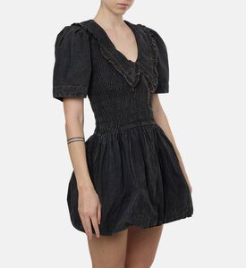 Ganni Cotton Mini Bubble Dress, Model View