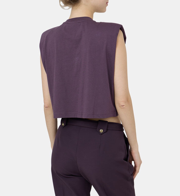 Cotton Sleeveless Crop Top