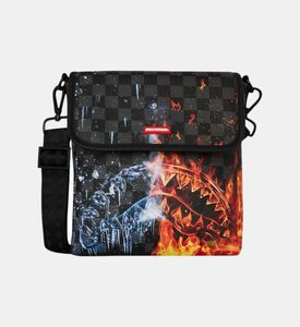 Fire-and-ice Shark Messenger Bag
