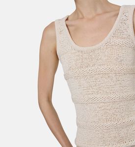 بلوزة سانيتي بدون أكمام ضيقة بنقشة