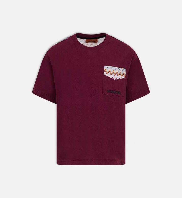 Cotton Embellished Pocket T-shirt