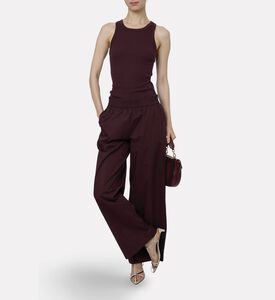 Samsoe Ribbed Racerback Fitted Tank Top, Model View