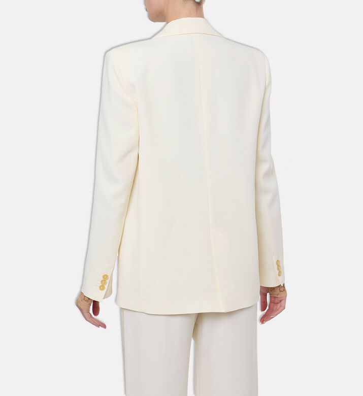 Forte-Forte Matt Satin Single Button Blazer, Model View