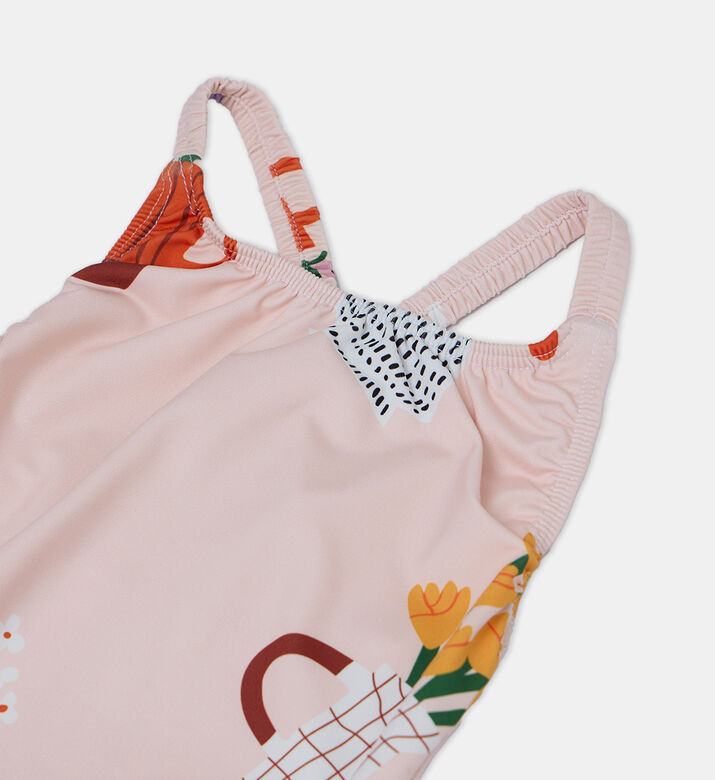 Girl Printed Criss Cross Swimsuit