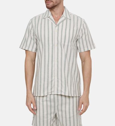 Striped Pattern Short-sleeve Shirt