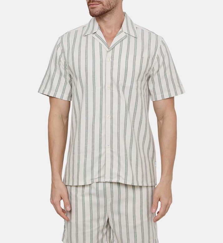 Striped Pattern Short-sleeve Shirt