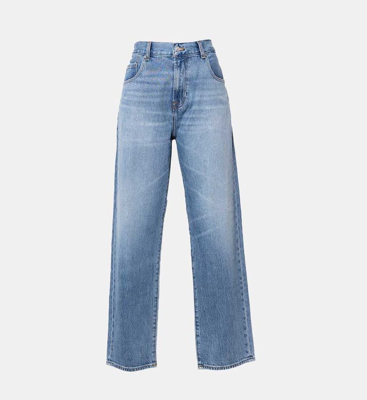 Wide-leg Light Wash Denim Pants