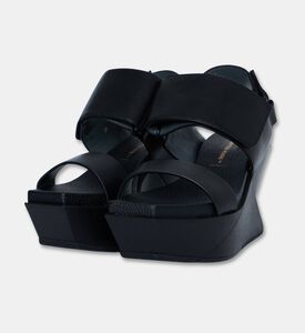 UN United Nude High Wedge Heel Sheep Cow Leather, Black, Eu-36, Packshot View