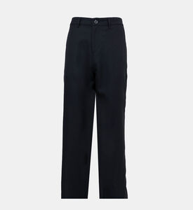 بنطال عريض الساقين بخصر متوسط