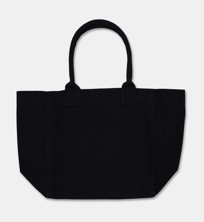 Isabel Marant Slender Top Handle Stitched Lacing Curved Shoulder Bag, Black, Packshot View