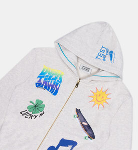 Boy Artwork Zip-up Sweatshirt