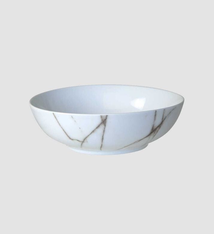 Salt and Pepper Porcelain Marble Salad Bowl - 24 Cm, Packshot View