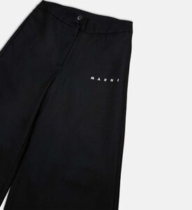 Elastic Waistband Wide-leg Trousers