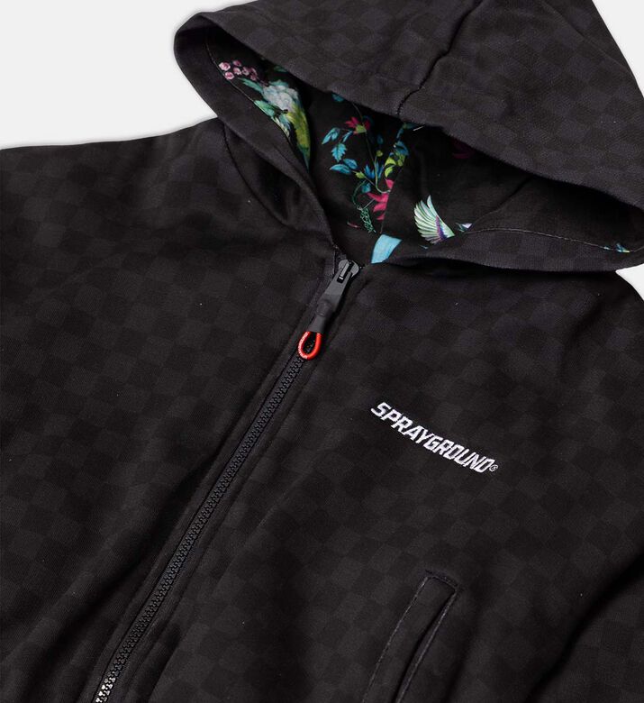 Floral Checkered Full-zip Jacket Floral Checkered Full-zip Jacket