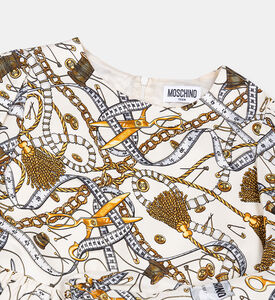 فستان من الساتان بطبعات Sartorial