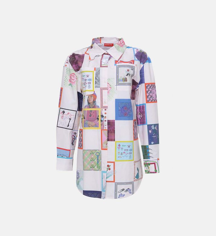 Mosaic Big Check-print Shirt