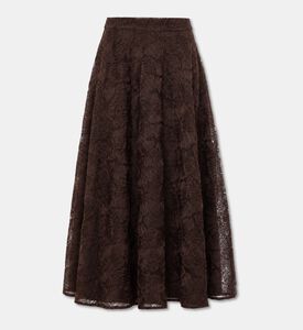 Rotate Floral Embroidered Slim Skirt, Packshot View