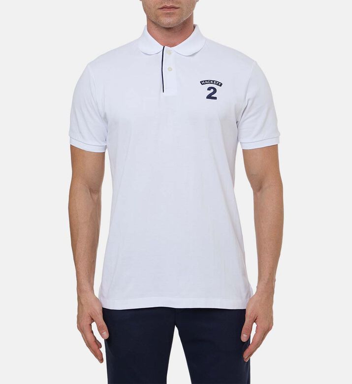 Hackett London Polo Heriyage, White, M, Model View