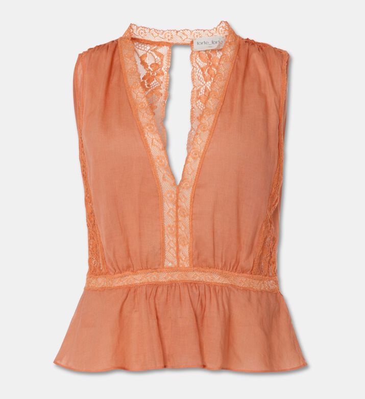 Forte-Forte Cotton Silk Lace Sleeveless Top, Packshot View