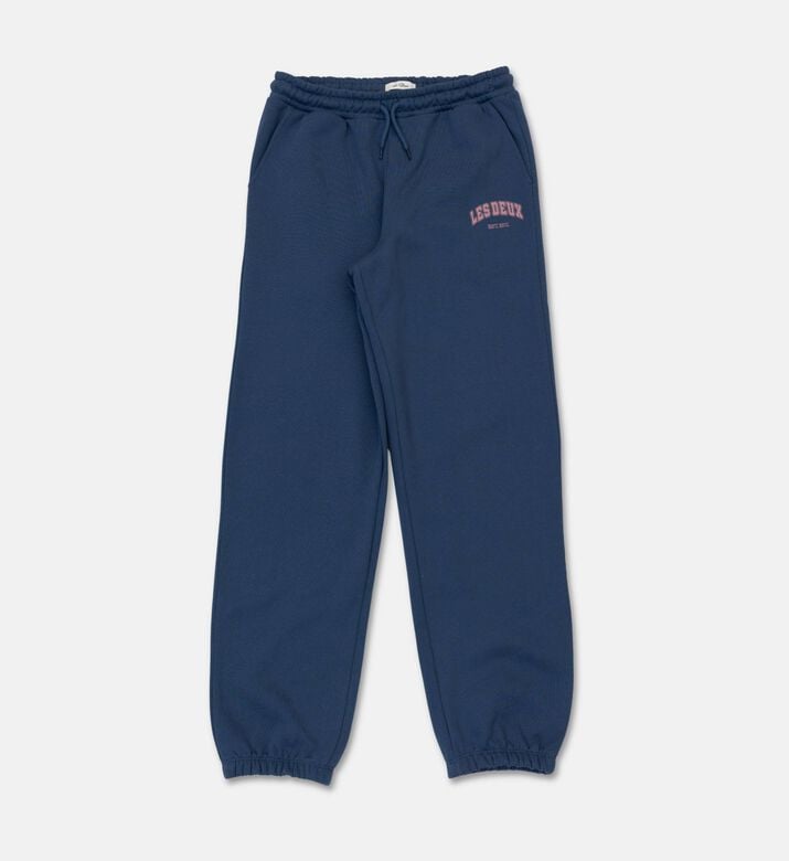 Les Deux Logo-print Sweatpants, Dark-blue, 13-14y, Packshot View
