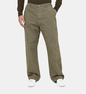 بنطال قطني واسع الساقين