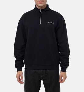 Les Deux Embroidered Half-zip Sweatshirt, Model View