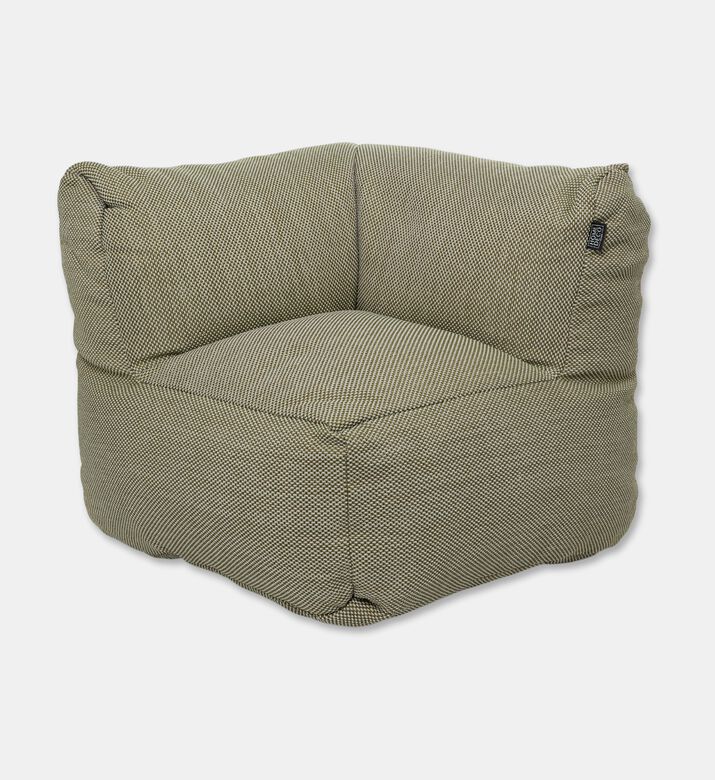 Home Deco and More Nirvana Quick-dry Fabric Corner Chair, Green, Packshot View
