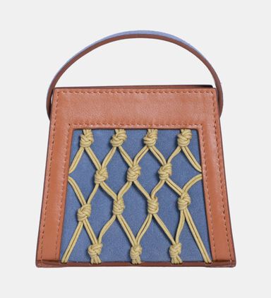Mini Amu Croc-embossed Bag
