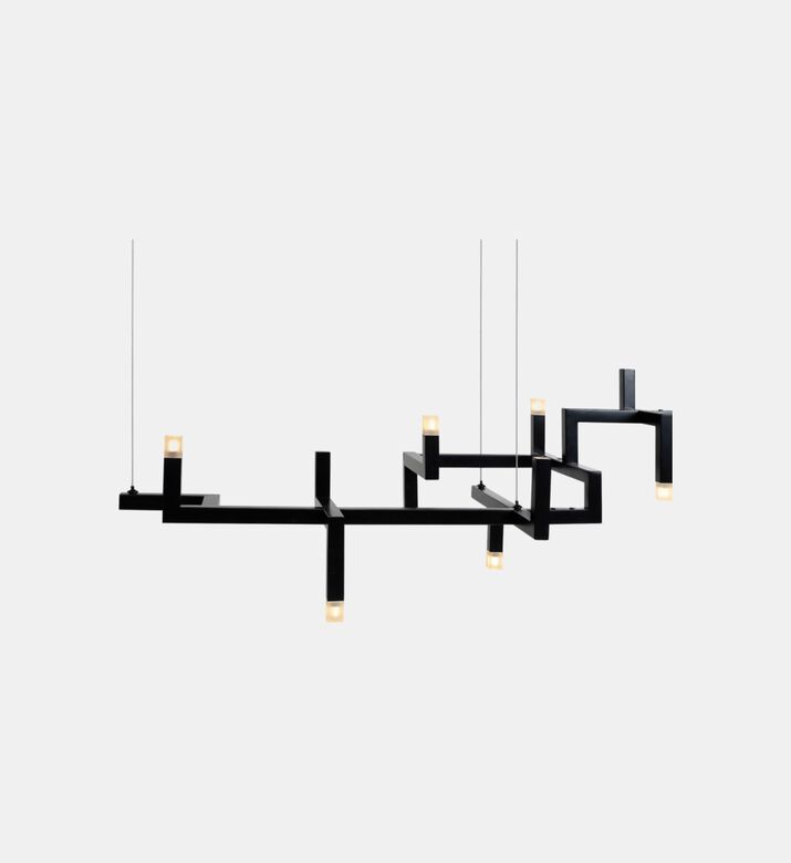 Elements Stainless Steel 8-bulbs Lamp