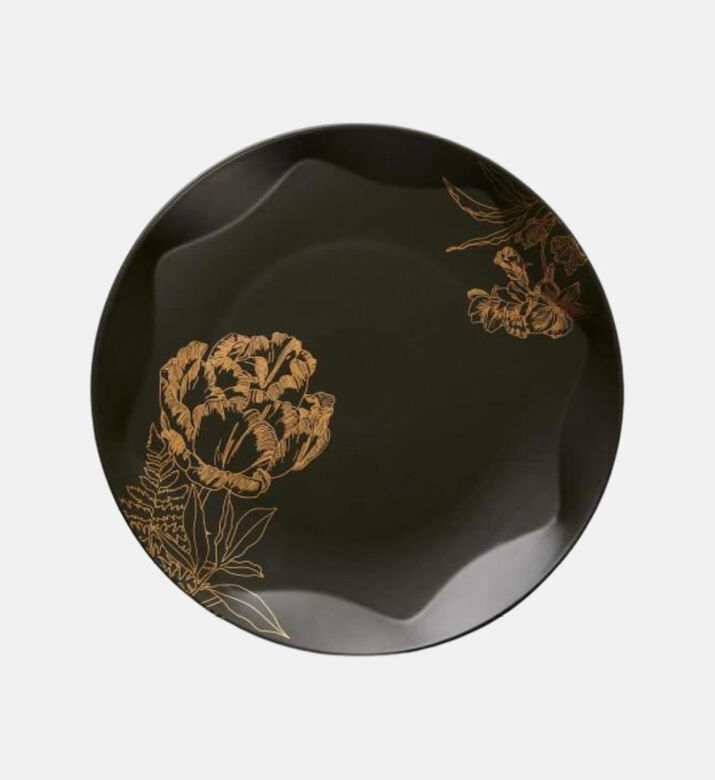 Essenza Masterpiece Floral Dinner Plate, Dark-green, 27-cm, Packshot View