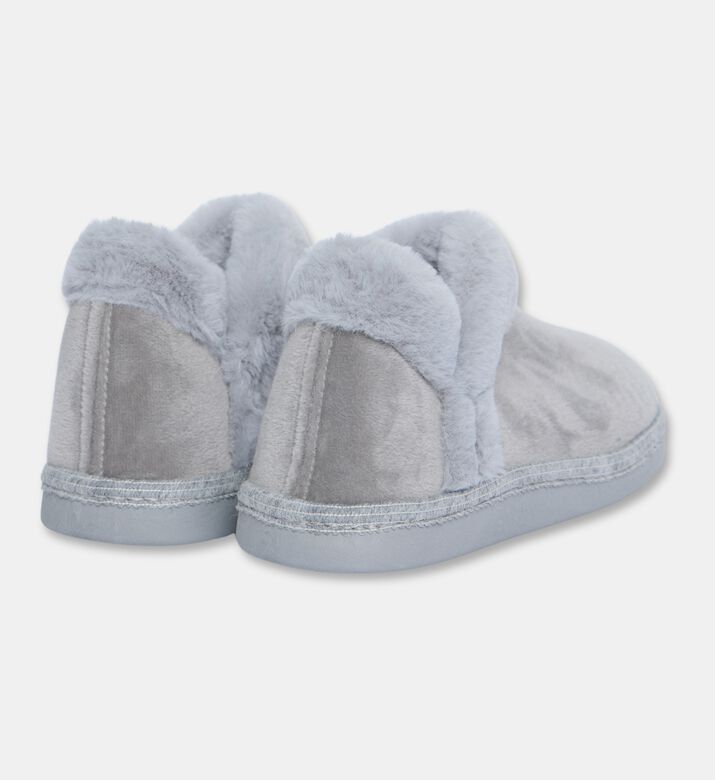 Salvi Wrap-around Plush Trim Faux-fur Loafers, Grey, Eu-41, Packshot View