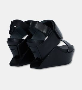 UN United Nude High Wedge Heel Sheep Cow Leather, Black, Eu-36, Packshot View