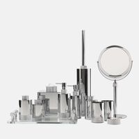 Chrome Toilet Brush Set