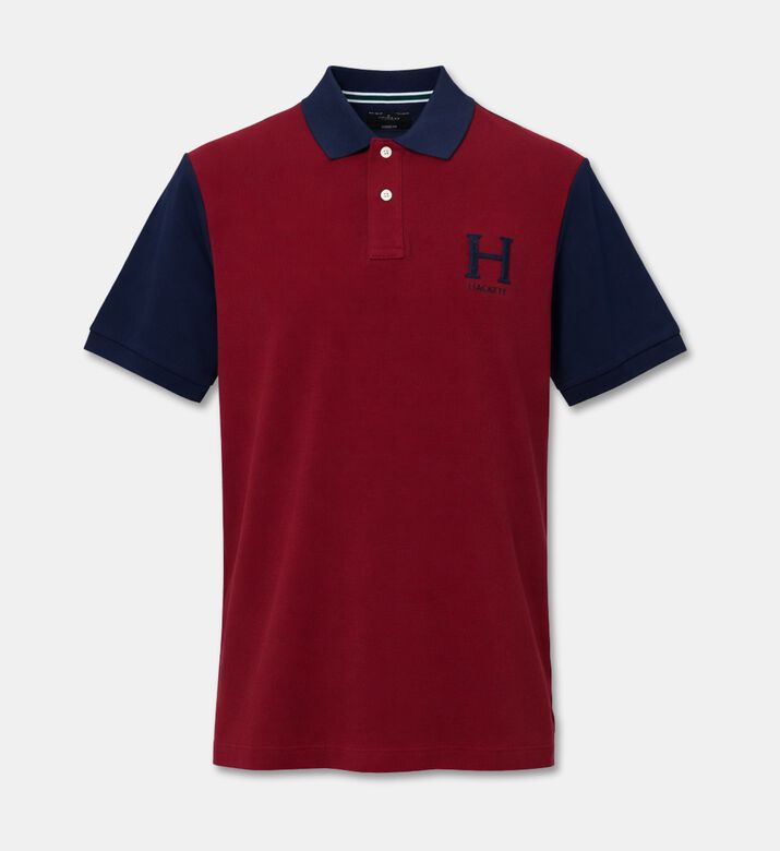 Hackett London Heritage Two-tone Short-sleeve Polo, Packshot View