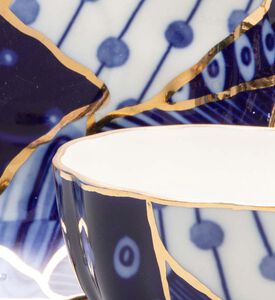 طقم أكواب بايكال الذهبية المنقط