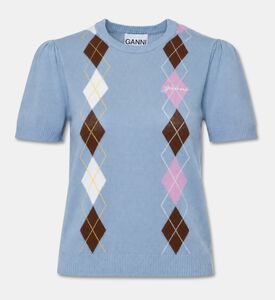 Ganni Ts Argyle, Light-blue, S, Packshot View